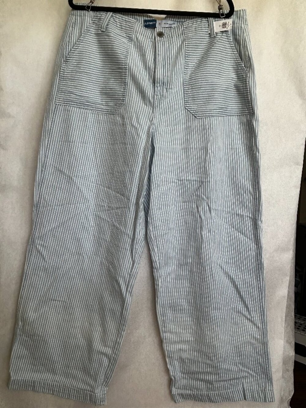 Old Navy Blue Striped High-Rise Wide Leg Pants